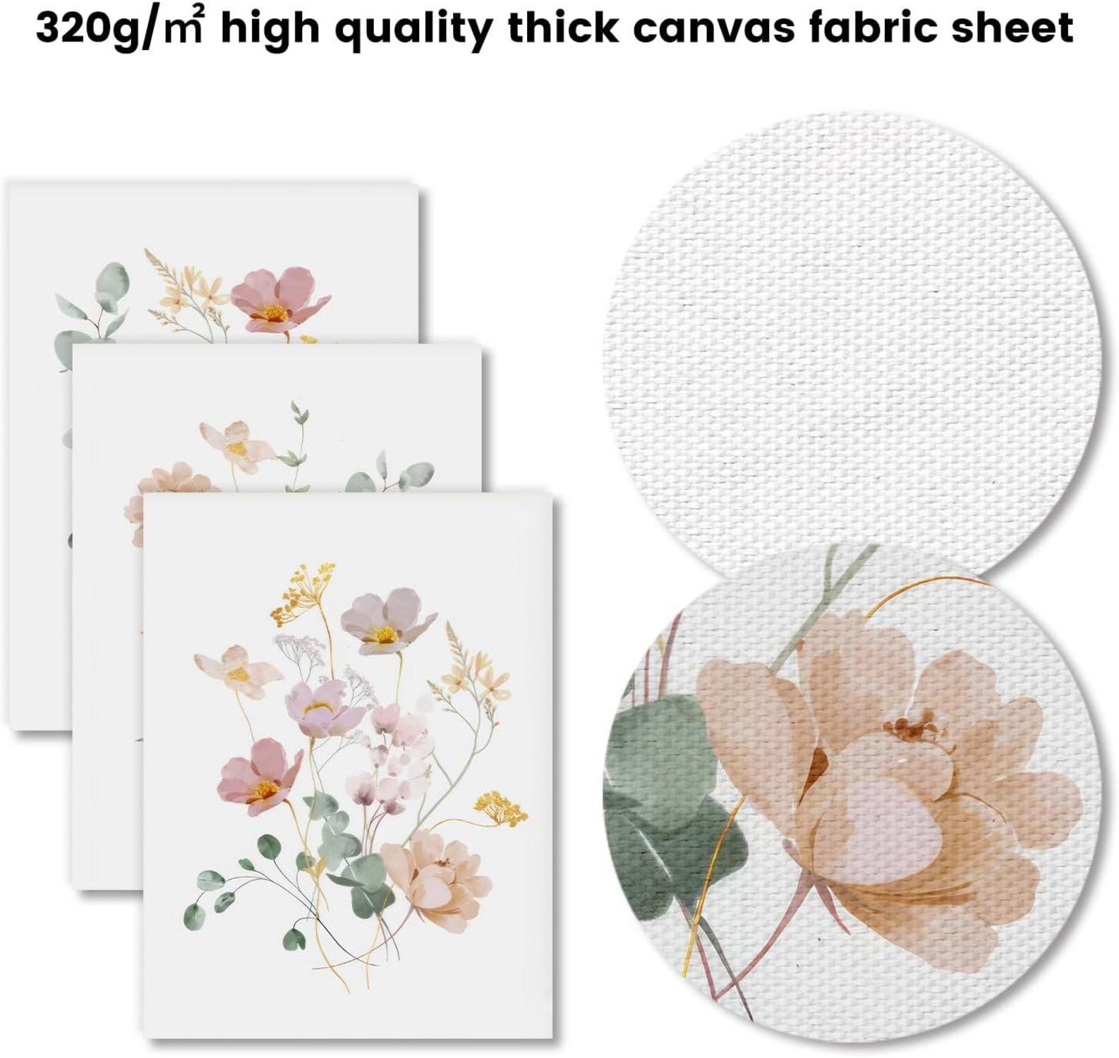 Aquarell Blumen Leinwand Bilder Set Wohnzimmer Schlafzimmer Deko