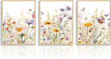 Wandbilder Wildblumen Aquarell 30x40cm Set ohne Rahmen