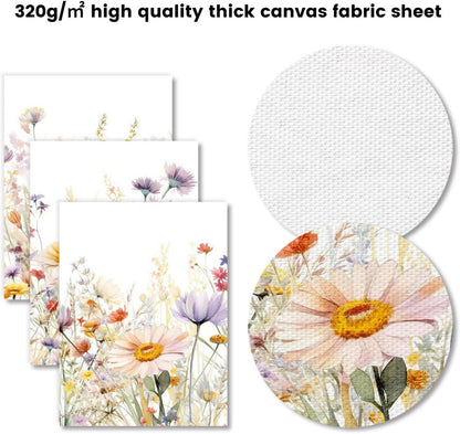 Wildblumen Leinwand Bilder Aquarell Botanische Wanddekoration 30x40cm