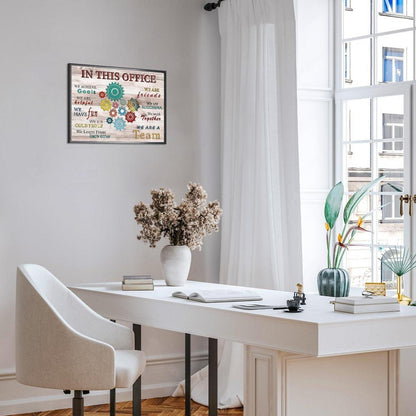 Motivational Leinwand Poster Lustige Zahnrad Wandbilder 30x40 cm