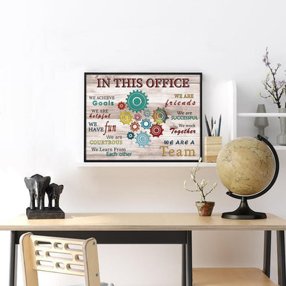 Motivational Gear Wheel Poster Office Inspirational Quotes 30x40cm