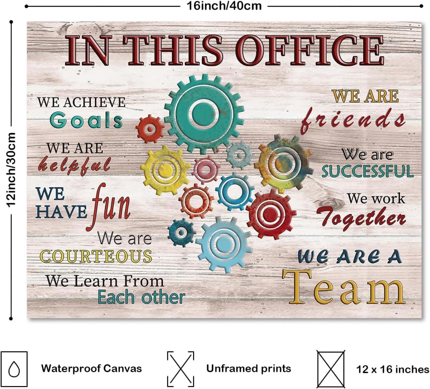 Motivational Gear Wheel Poster 30x40 cm ohne Rahmen