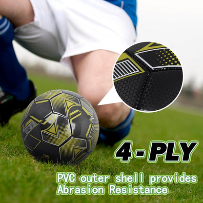 Fantecia Fußball Größe 5 für Training Indoors und Outdoors mit Luftpumpe