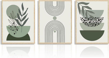 Salbei Grün Boho Kunstdrucke Poster Abstrakte Geometrische Wandbilder