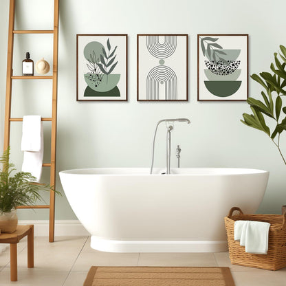 Salbei Grün Boho Kunstdrucke Poster Abstrakte Geometrische Wandbilder