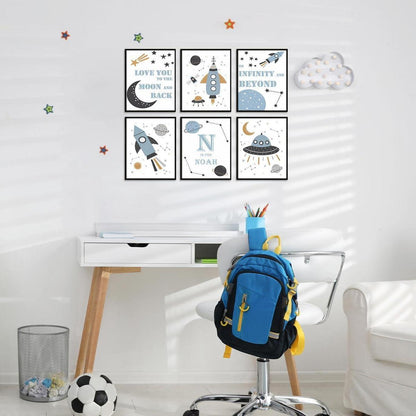 Weltraum Inspirationsposter für Jungen Kinderzimmer Wall Art 20x25 cm