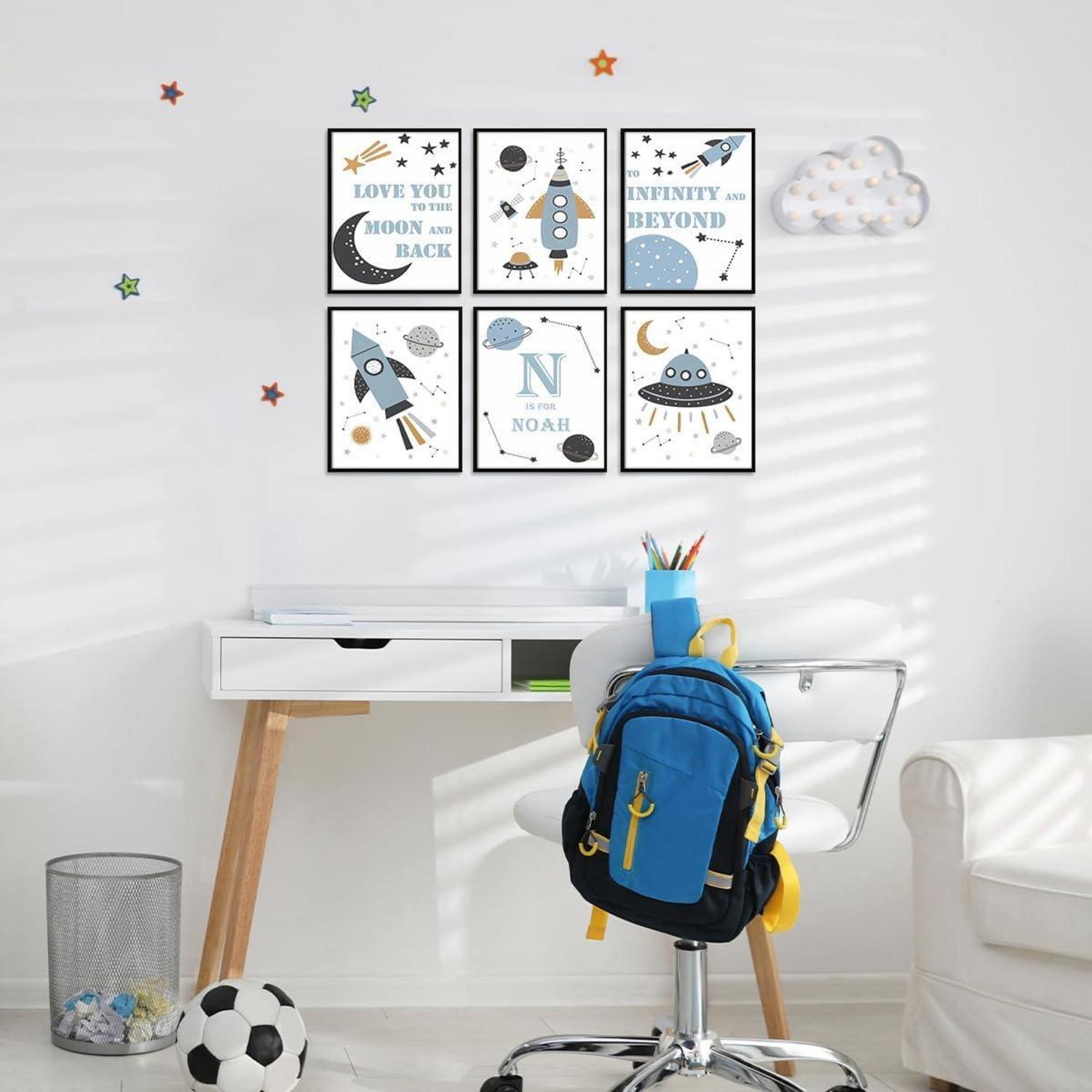 Weltraum Inspirationsposter für Jungen Kinderzimmer Wall Art 20x25 cm