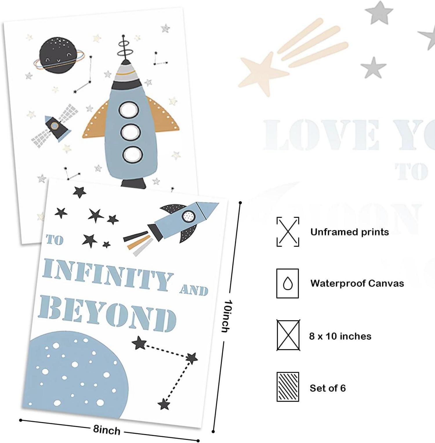 Wandbilder Inspirational Quotes für Jungen Kinderzimmer 20x25 cm 6er