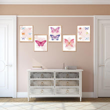 Dazzlewall Aquarell Schmetterling Wandkunst Poster Set