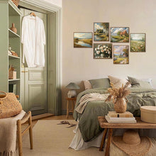 Vintage Bauernhaus Leinwand Poster 20x25 cm 6er Set