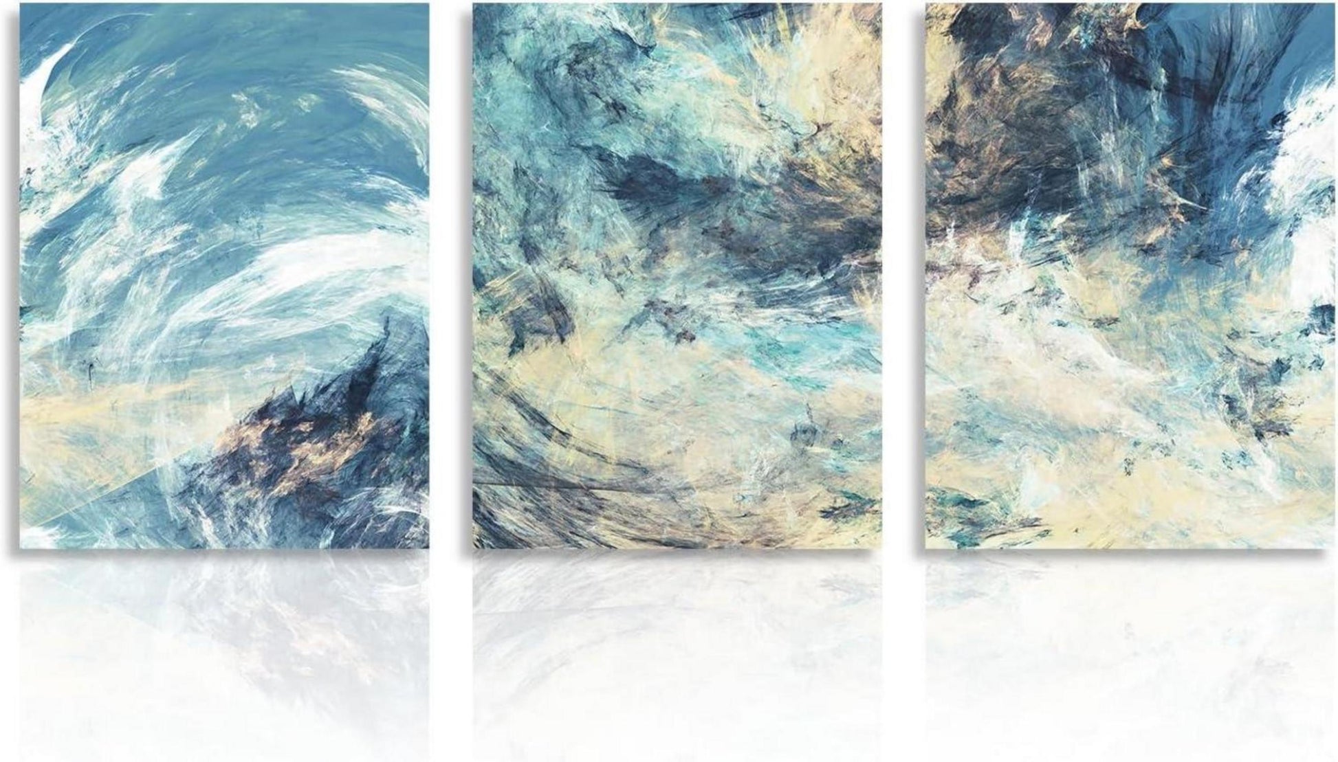 Abstrakte Ozean Himmel Leinwanddrucke Poster Set 30X40 cm 3er-Pack