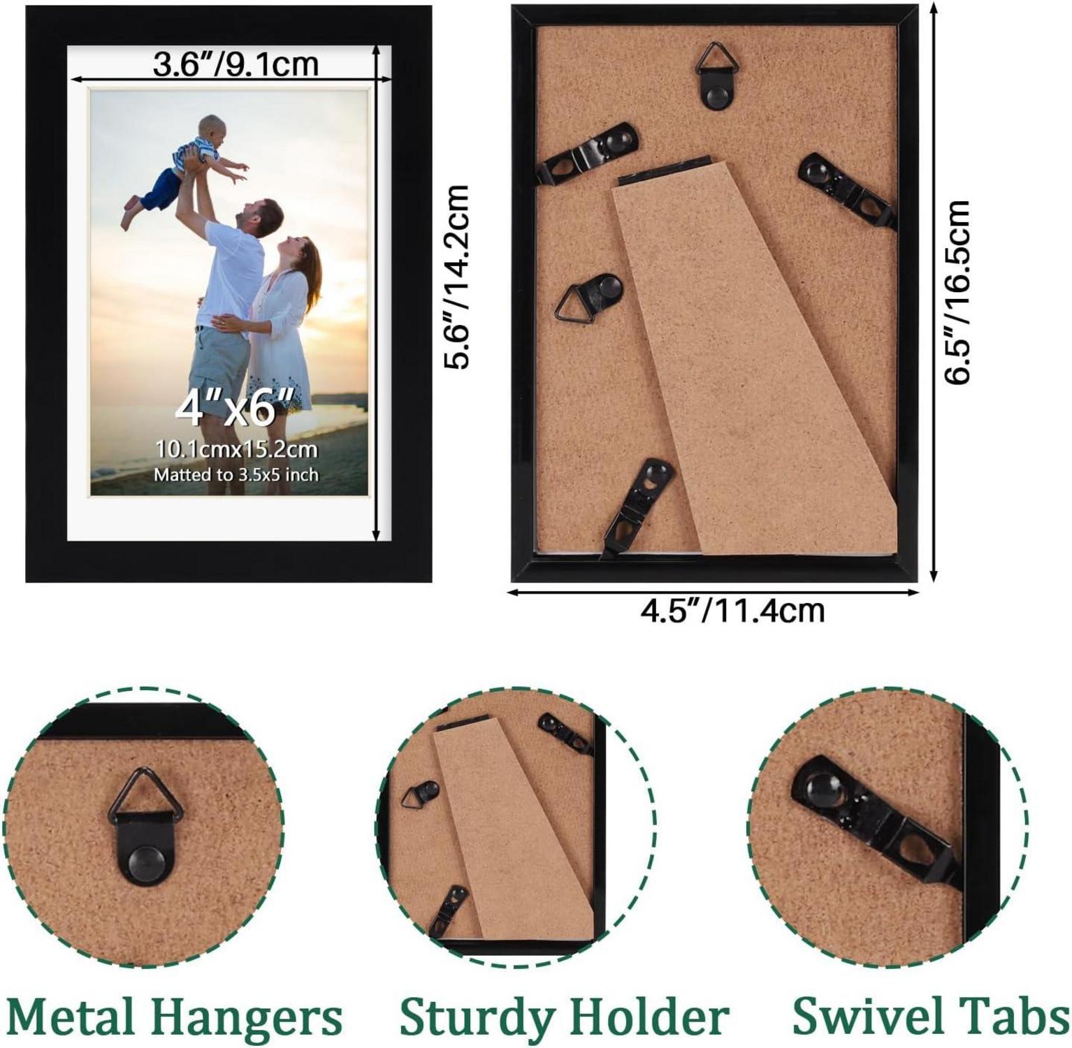 Bilderrahmen 10x15 Schwarz für Wand und Tisch Geschenkidee