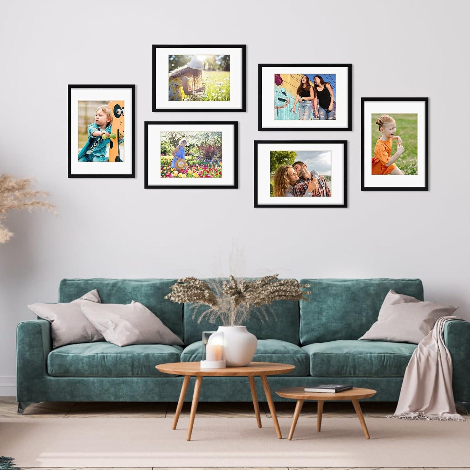 Bilderrahmen A4 Schwarz für Wand und Tisch 15x20cm Wohnung Büro