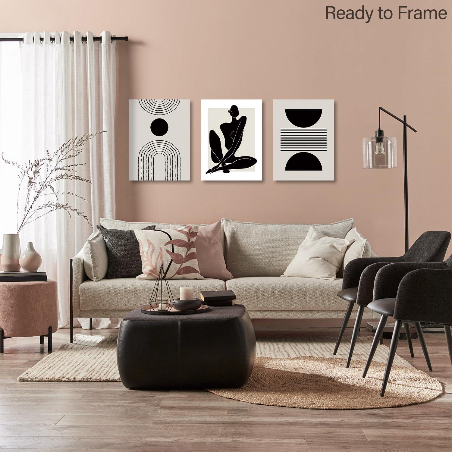 Dazzlewall Boho Poster Set Abstrakte Geometrische Wandbilder 30x40 cm 3er Set