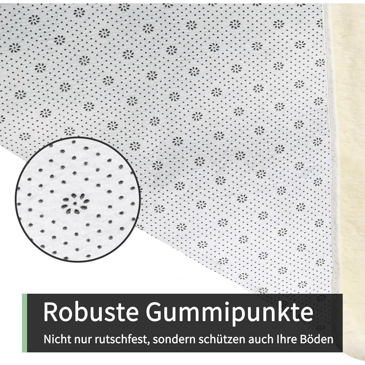 Hochflor Teppich Creme 160x230 – Flauschiger Wohnzimmerteppich