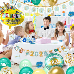 Einschulung Deko Set 2024 Schulkind Girlande Luftballon Konfetti