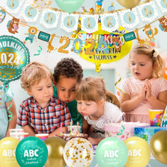 iZoeL Einschulung 2024 Deko Set Mädchen Junge Luftballons Girlande Konfetti