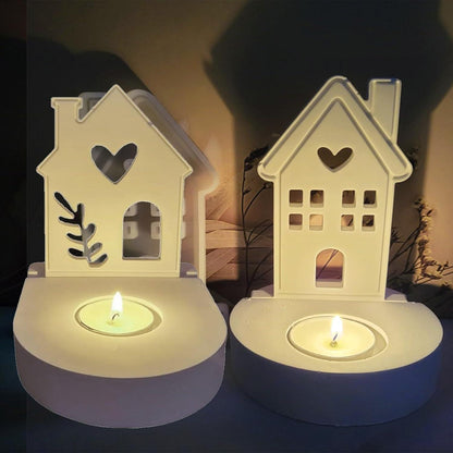 Silikon Kerzenformen Set Haus & Herz Seifen Gips 3D DIY