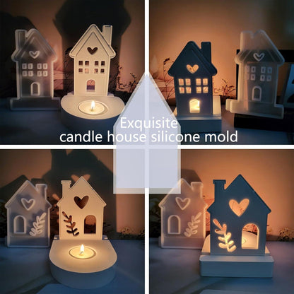 Silikon Kerzenformen Haus Herz Gießformen Seifenformen