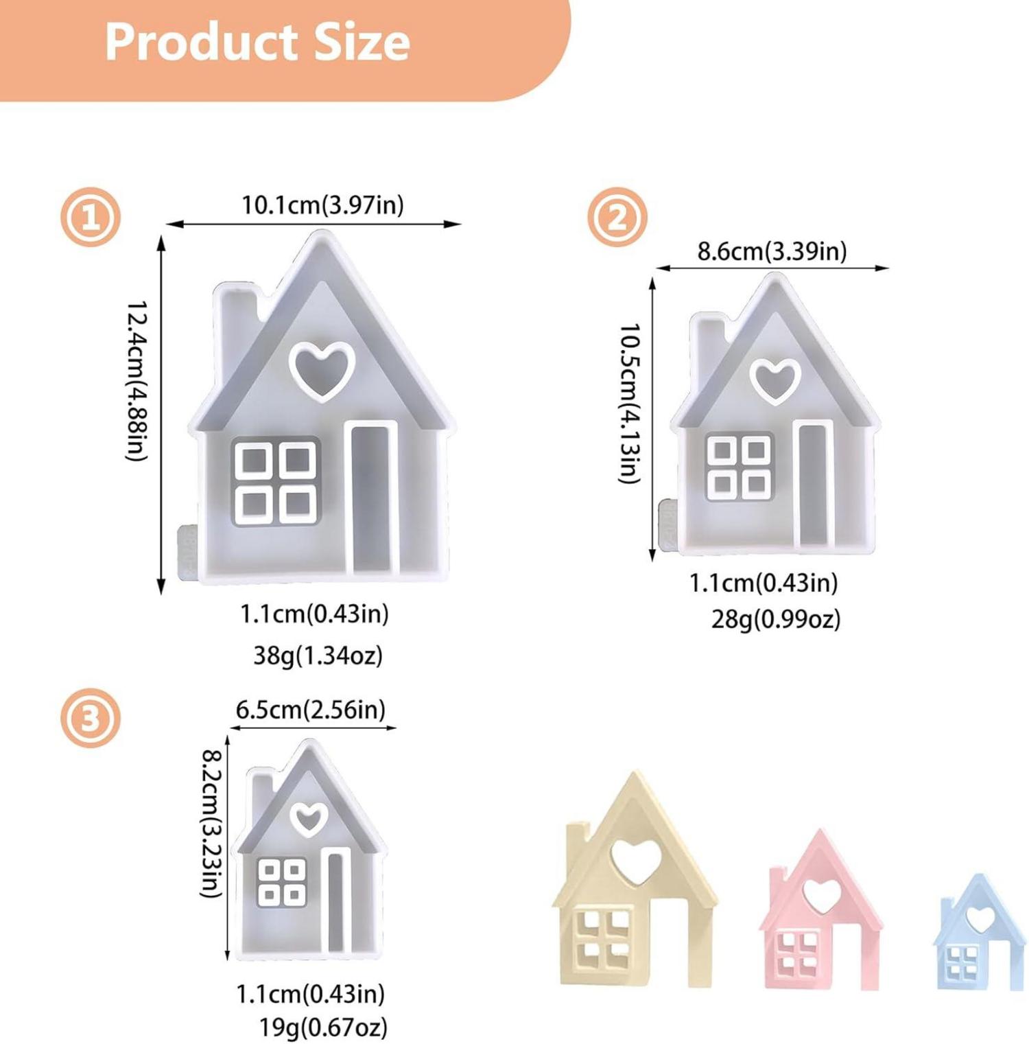 Silikonform Haus Kerzen Gießformen Weihnachten Geschenk