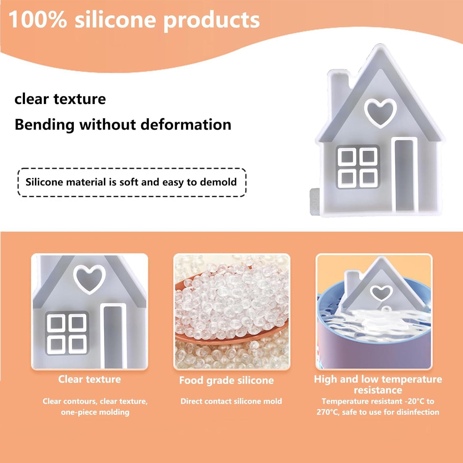 Silikonform Haus mit Fenster, Kerzenformen Set