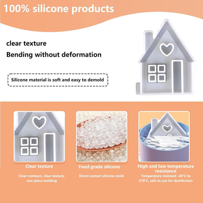 Silikonform Haus mit Fenster, Kerzenformen Set