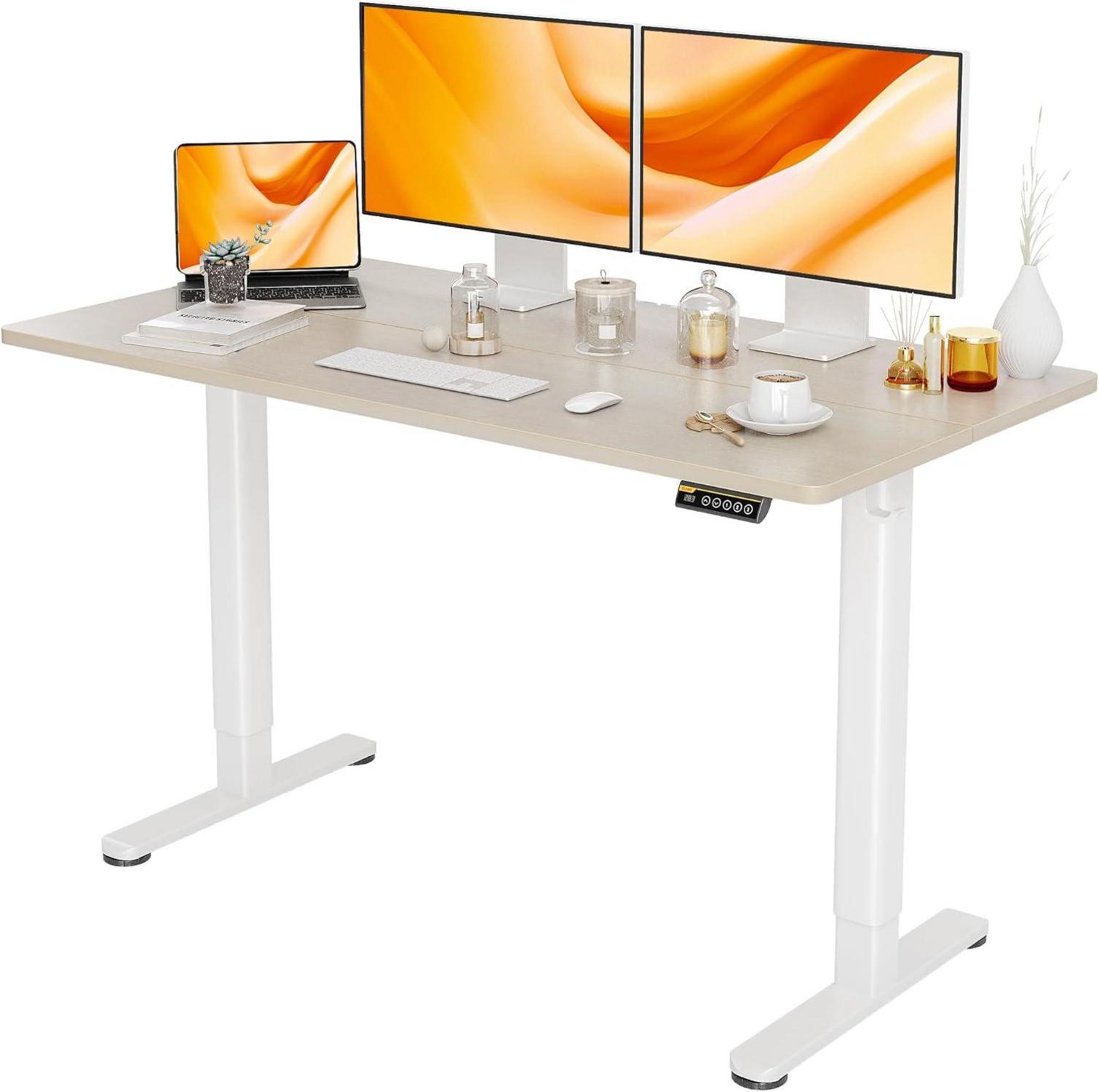 Höhenverstellbarer Schreibtisch 140x60cm Elektrisch Memory Funktion