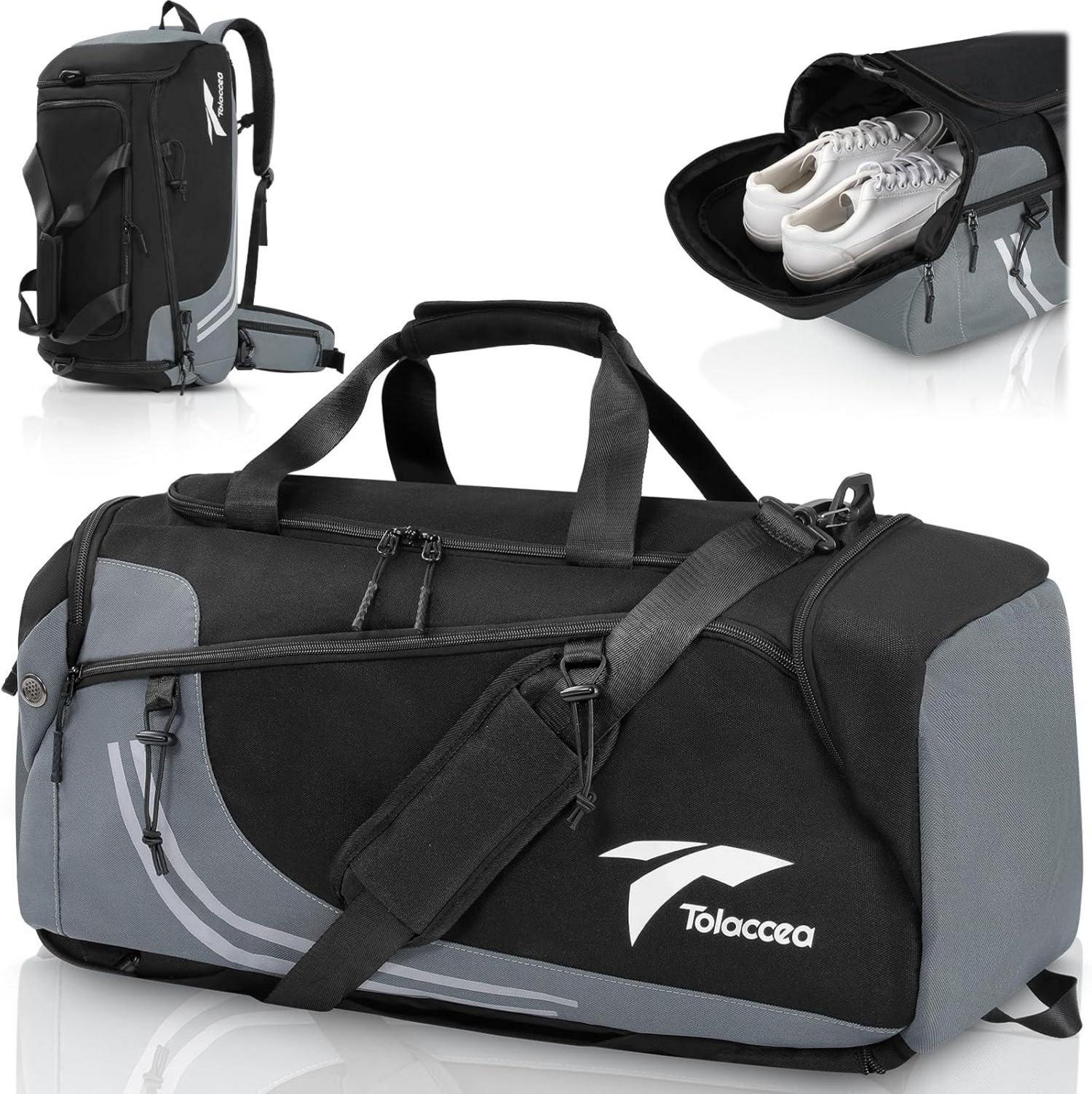 Sporttasche Herren 45L Rucksackfunktion mit Schuhfach