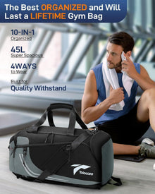 Sporttasche Herren Rucksack Groß 45L Reisetasche mit