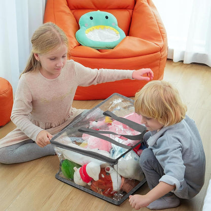 Vieshful 4 Stück 40L Aufbewahrungsbox Faltbarer Kleiderschrank Organizer Grau