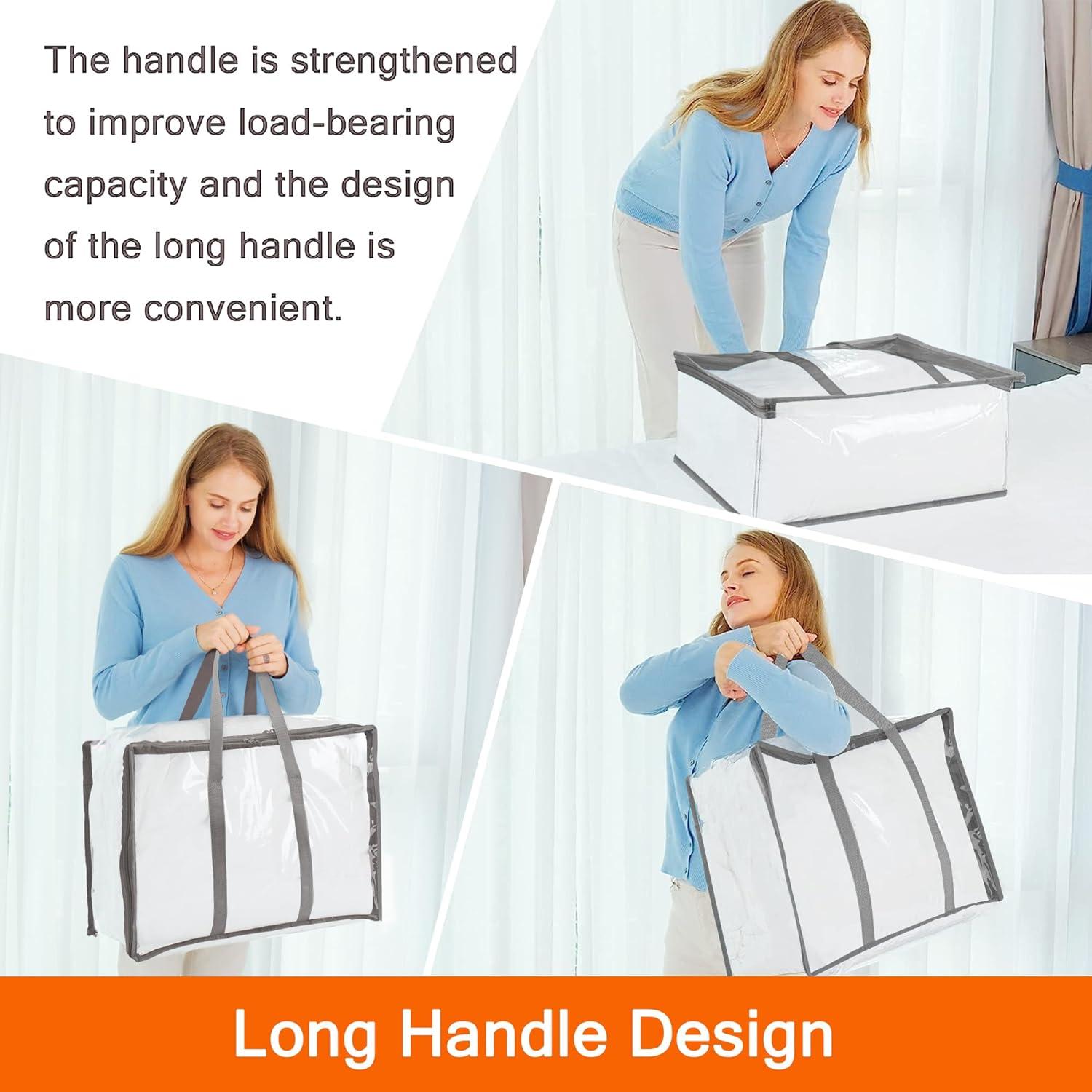 4 Stück 40L Aufbewahrungstasche Faltbarer Kleiderschrank Organizer