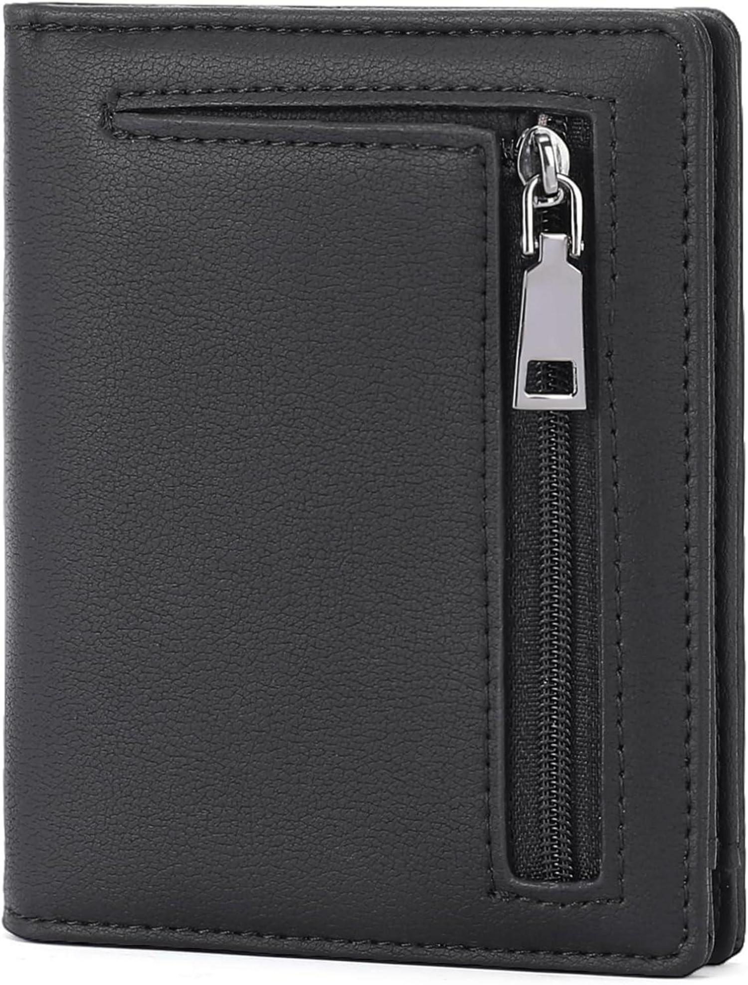 Geldbörse Herren RFID Slim Wallet Münzfach Portemonnaie Schwarz