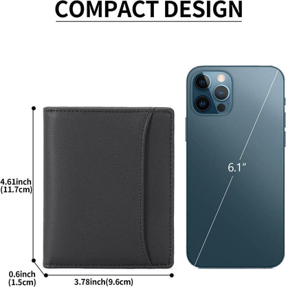Geldbörse Herren RFID Slim Wallet Münzfach Portemonnaie Schwarz