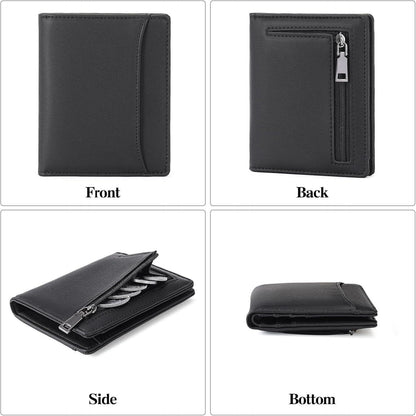 Herren Geldbörse RFID Slim Wallet mit Münzfach und Kreditkartenfächer