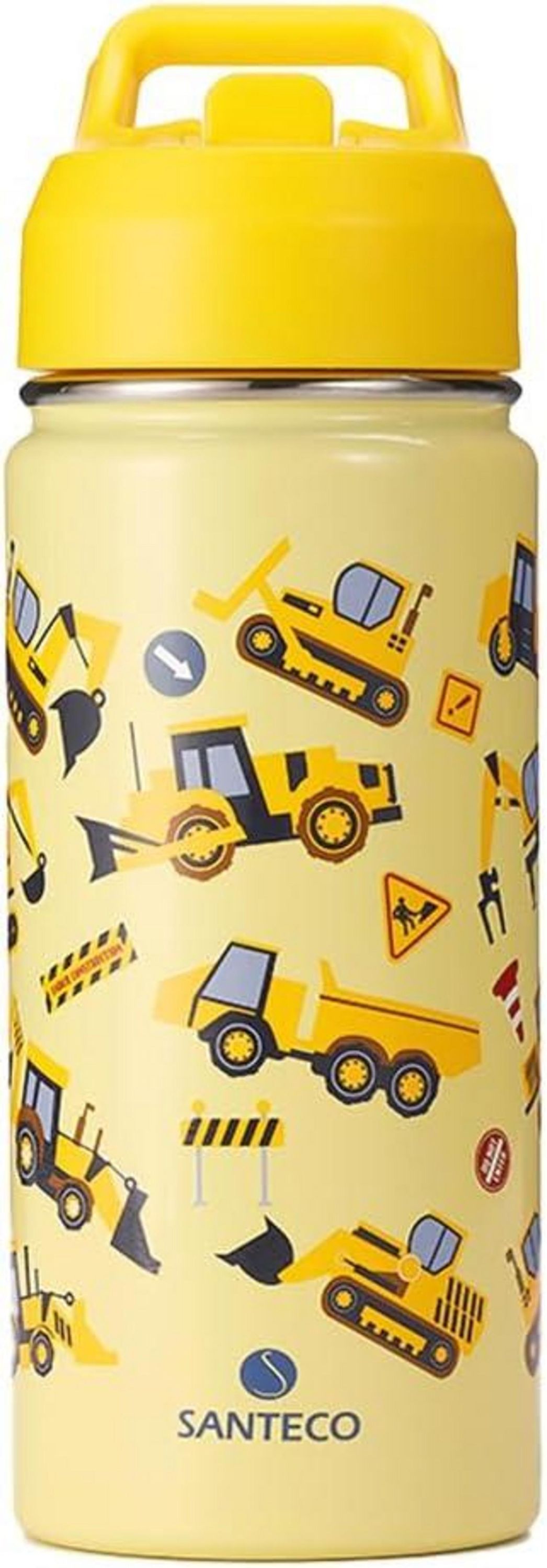 Trinkflasche Kinder Edelstahl 500ml mit Strohhalm Auslaufsicher