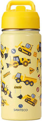 Trinkflasche Kinder Edelstahl 500ml mit Strohhalm Auslaufsicher
