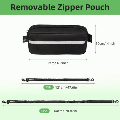 Philorn Joggingleine Hunde Freihändig Laufleine Hüftgurt