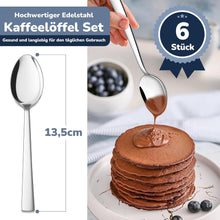 HaWare Edelstahl Kaffeelöffel Set 6-teilig 13,5cm