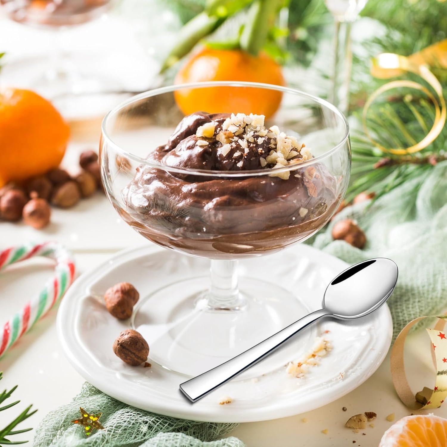 Edelstahl Kaffeelöffel Set 6-teilig 13,5cm Dessertlöffel