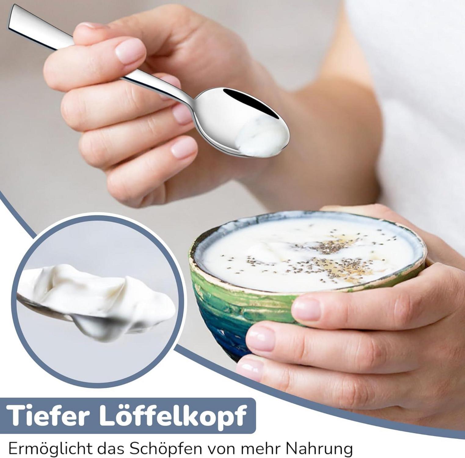 Edelstahl Teelöffel Set 6-teilig, 13,5cm, Spülmaschinenfest