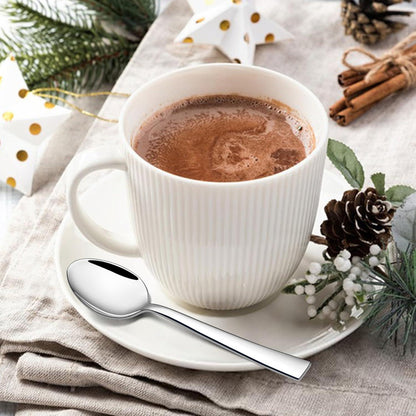 HaWare 6-teilig Edelstahl Kaffeelöffel Set 13,5cm Hochglanzpoliert