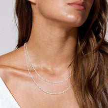 Kenivira Silber Layered Halskette für Frauen - Dainty Shine