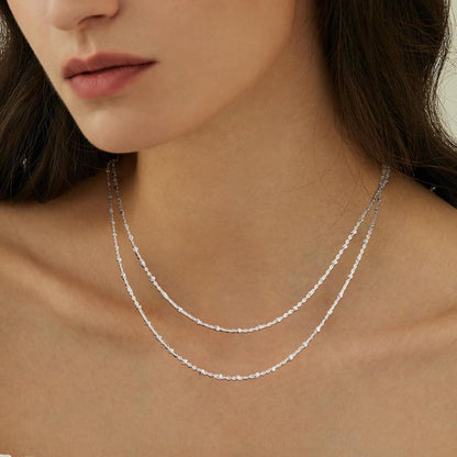 Layered Silber Halsketten Set für Frauen Shine Schmuck
