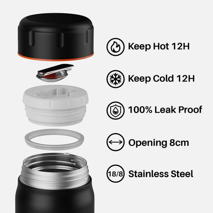 Thermobehälter 500 ml Edelstahl Warmhaltebehälter