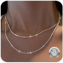 Layered Silber Halsketten Dainty Choker Shine Schmuck