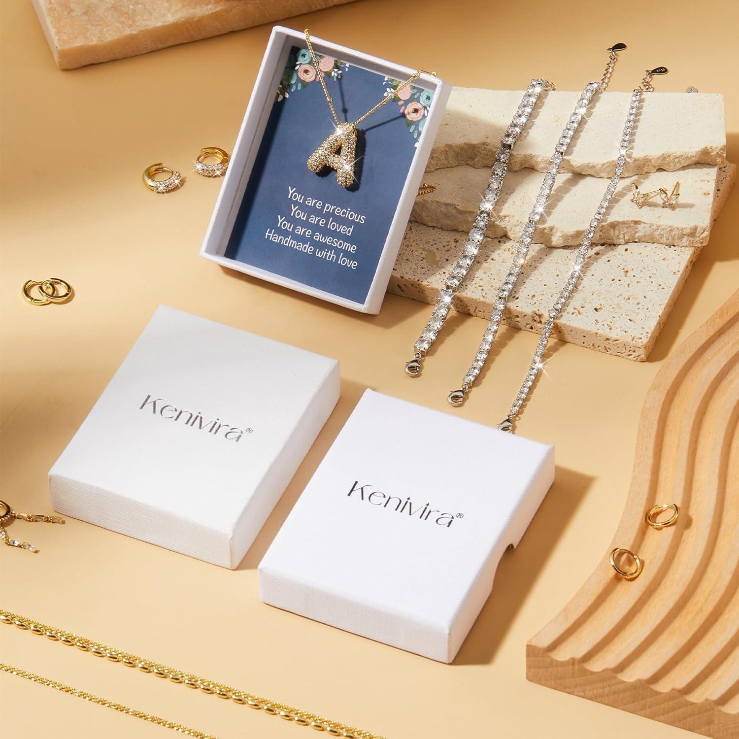 Kenivira Silber Layered Halskette für Frauen Shine Schmuck