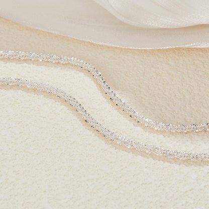Kenivira Silber Kette Layered Halsketten Dainty Choker Shine Schmuck