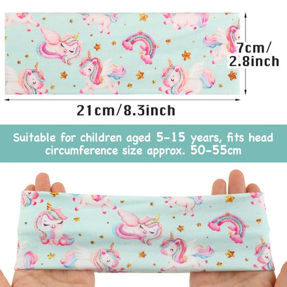 3er Set Stirnband Mädchen Einhorn Haarband Cartoon Muster