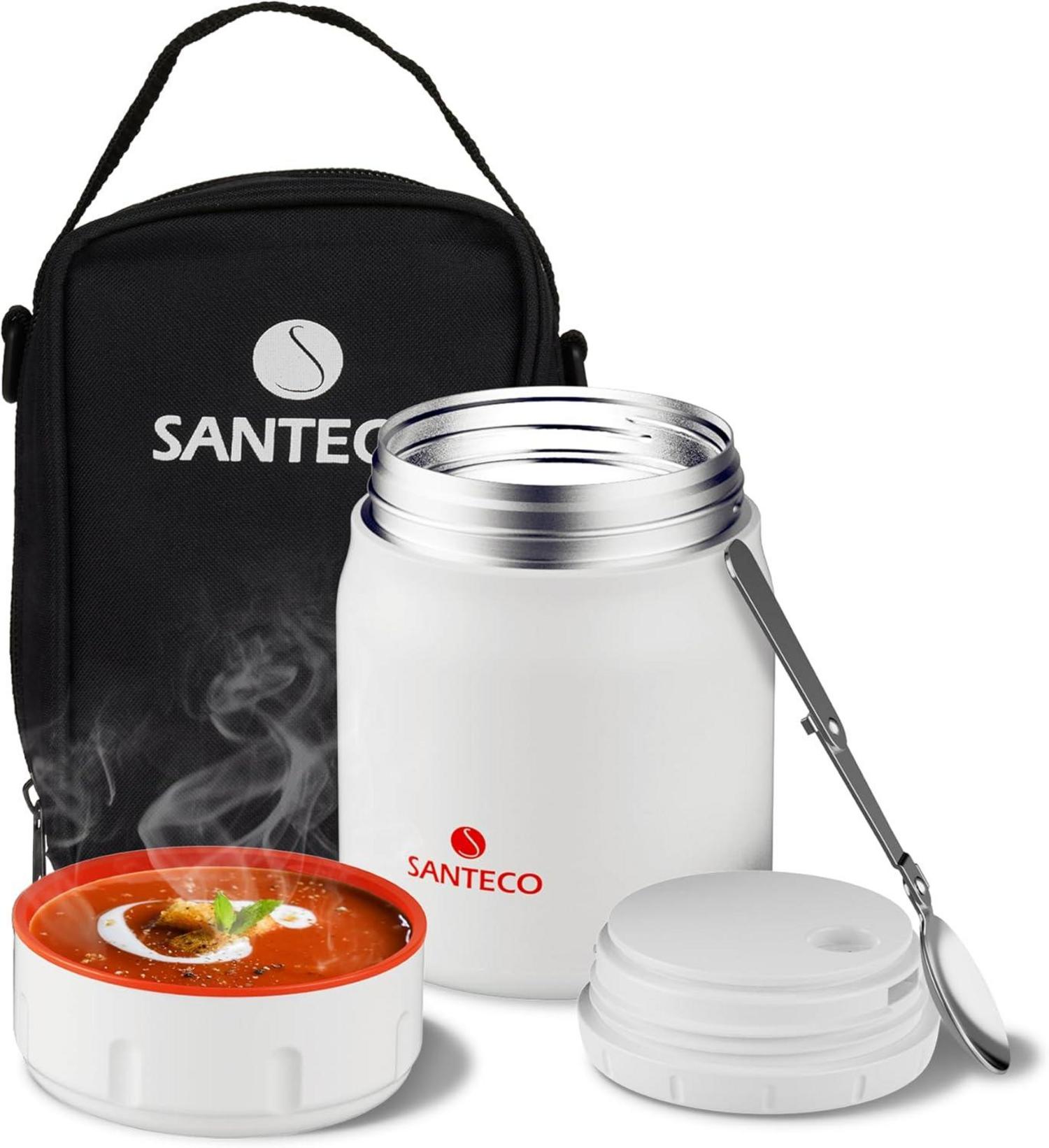 Thermobehälter Essen 500 ml Edelstahl Warmhaltebehälter mit Löffel und