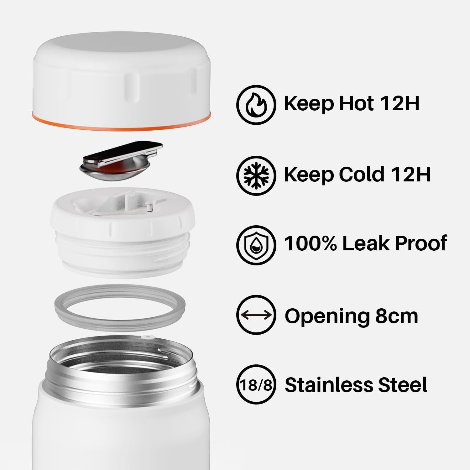 Thermobehälter Essen 500 ml Edelstahl Warmhaltebehälter